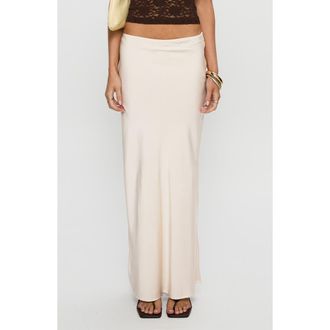 Princess Polly Haley Satin Maxi Skirt in Champagne at Nordstrom, Size 10