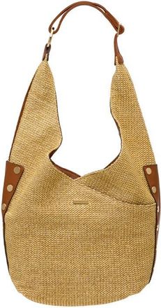 Hammitt Tom Zip Hobo Bag in Cocoa Raffia/gold at Nordstrom