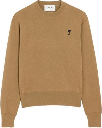 Ami Camel Wool Knit Sweater