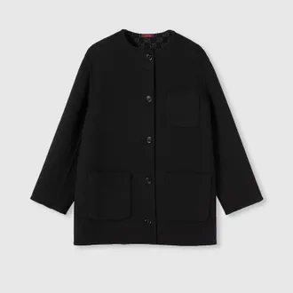 Gucci Reversible Wool Silk Jacket, Black, Ready-to-wear