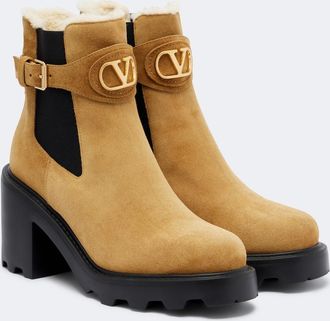 Valentino Garavani Beatle VLogo suede ankle boots