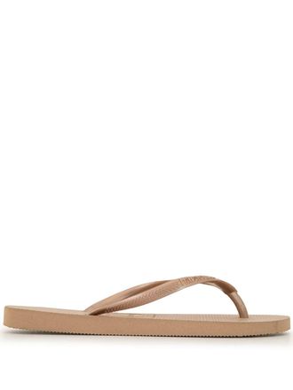 Havaianas Slim textured flip-flops - women - Rubber/Rubber/Rubber - 39/40 - Brown