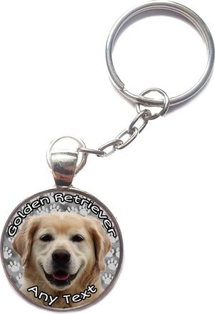 Generic Personalised Golden Retriever Keyring Split Key Chain Dog Birthday Gift R199