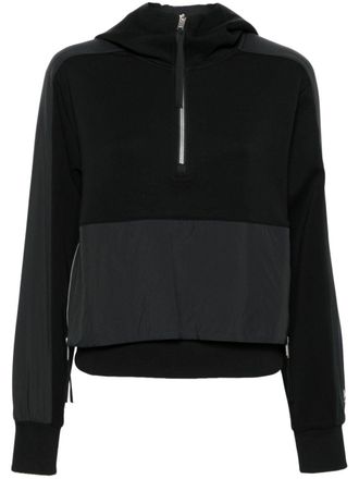 Moose Knuckles Mixmedia hoodie - women - Polyester/Cotton/Elastane/Recycled Nylon - S - Black