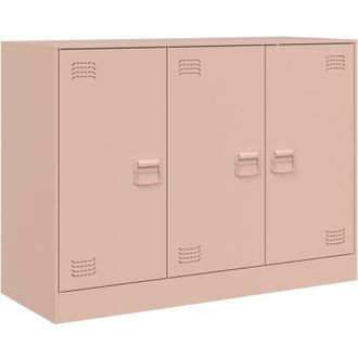 vidaXL Aparador De Acero Rosa 99x39x73 Cm Vidaxl