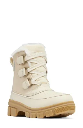Sorel Tivoli V Faux Fur Lined Waterproof Boot in Honey White/sea Salt at Nordstrom, Size 11