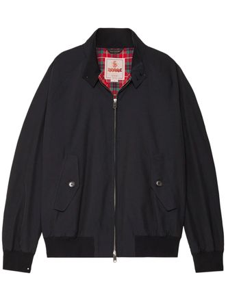 Baracuta Bomber Jacket with Zip-Up Front and Tartan Lining