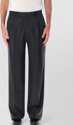 Lardini virgin wool regular-fit pleated single-breasted suit