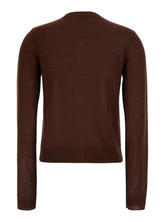 Ganni Argyle Intarsia Cotton Cardigan - Brown