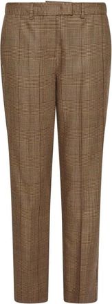 Marella Broek - Dames - Slim Fit Broeken - Geel - XS - Wol - Broeken
