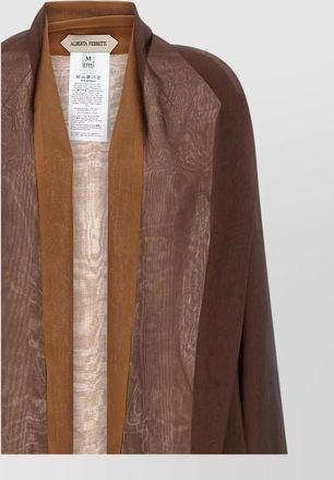 Alberta Ferretti longline chiffon cardigan sheer design