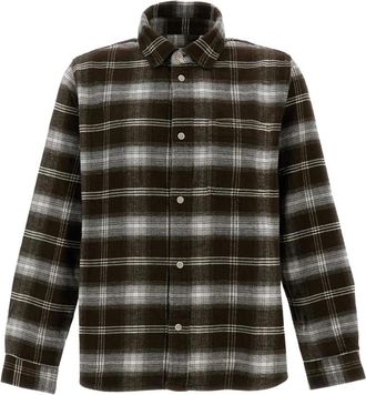 Les Deux Soft Flannel Shirt - Heren - Casual Overhemden - Bruin - S - Katoen - Overhemden