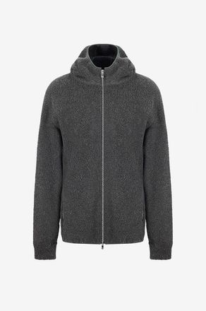 Marco Pescarolo Kapuzensweatjacke in Shearlingoptik Jay