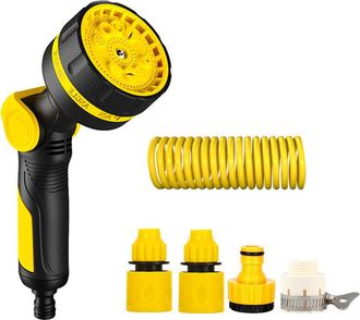 OEM Rociador Con Boquilla Para Manguera De Jard&iacute;n Con Manguera De Jard&iacute;n De 10 Metros, Equipada Con 10 Modos De Rociado Y 8 Tipos De Chorro, Ideal Para Re