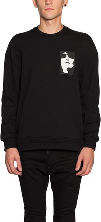 Neil Barrett Mens Cotton Sweatshirt - Black - Size Medium