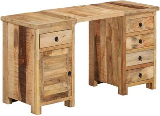 vidaXL Escritorio Con Pedestal Madera Maciza De Mango 140x50x77 Cm Vidaxl