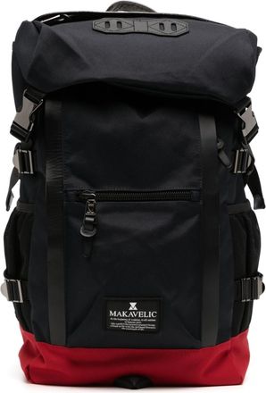Makavelic contrasting-detail logo-patch backpack - men - Polyester - One Size - Black