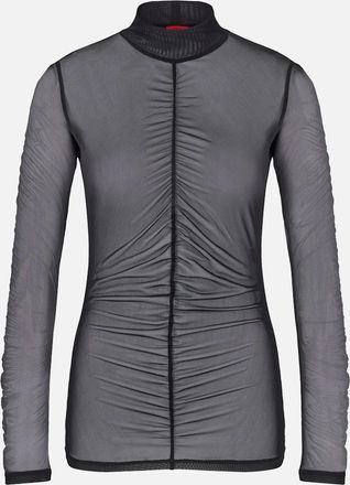 HUGO BOSS Womens Dikarau Top - Black - Size: 12