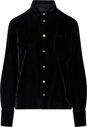 Liu Jo Fluwelen blouse - Dames - Overhemden - Zwart - S - Overhemden