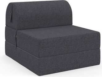 IDMarket Idmarket - Poltrona paloma in tessuto grigio antracite