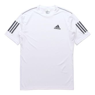 adidas Mens adidas Club 3str Short Sleeve White T-Shirt DP2875