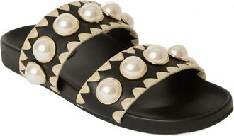 BTB Los Angeles Womens Oceana Slide Sandal In Black