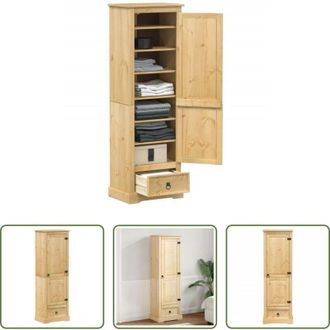 vidaXL Armadio per camera da letto - Armadio Corona 55x38x170 cm in Legno Massello di Pino