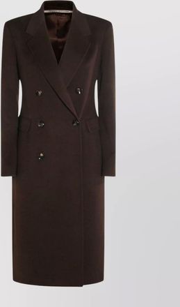 Tagliatore wool and cashmere coat with button detailing