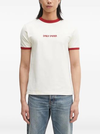 Daily Paper Clothing ribbed-trim t-shirt - Neutrals