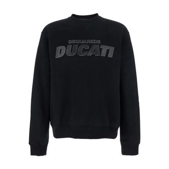 Dsquared2 Heren, Sweatshirts & Hoodies, Zwart, Maat: XL Katoen