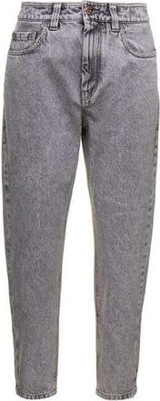 Brunello Cucinelli WomenS Vintage Stone Denim Tapered Pants, Size 10