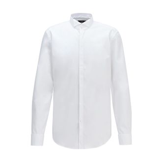HUGO BOSS Mens Jillik Shirt in White Cotton - Size 14.5 inch