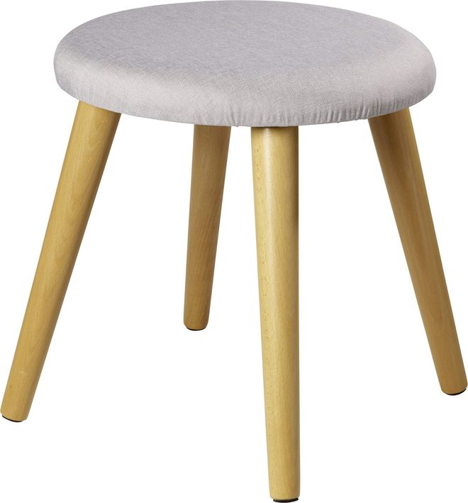 Echtwerk Skandi Gepolsterter Sitzhocker - Stilvolles Design, Bequemer Sitzkomfort, Robust und Leicht, Cremefarben, 40 x 40 x 42 cm, bis zu 200 kg belastbar ab 19,10 €