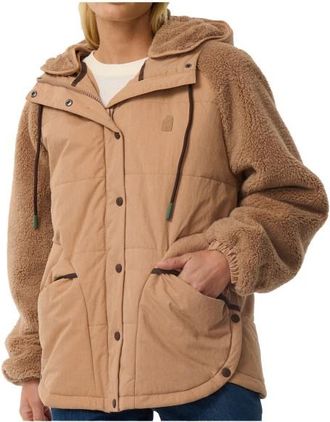 Rip Curl S-Series Splice Puffer Winterjacke f&uuml;r Damen | beige/braun