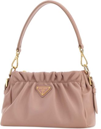 Prada Womens Pink Nappa Leather Handbag Opale Borse A Mano Bag