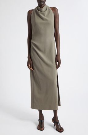 Proenza Schouler Selena Twist Back Matte Double Crepe Column Dress in Wood at Nordstrom, Size 10