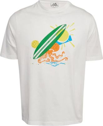 Herm&egrave;s T-shirt con stampa - Bianco