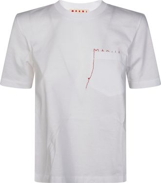 Marni Poplin Chest Pocket Boxy T-Shirt