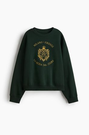 H&M Sweatshirt mit Motiv - Green