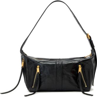 AllSaints Jean Ray Leather Shoulder Bag in Black at Nordstrom