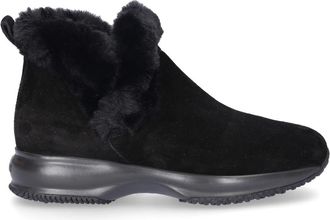 Hogan Martini Su&egrave;de Bont Slip On Laarzen - Dames - Winterlaarzen - Zwart - 35 EU - Su&egrave;de - Schoenen