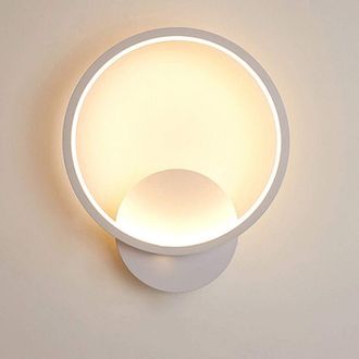 OEM Aplique De Pared Led, 18w, Luz De Pared Led Para Interiores, Redonda, Blanca C&aacute;lida 3000k, L&aacute;mpara De Pared Moderna Para Dormitorio, Sala De Estar, Es