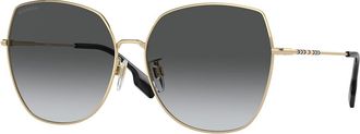 Burberry BE3136D Asian Fit Polarized 1109T3 Womens Sunglasses Gold Size 60