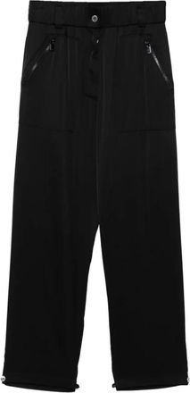 Pinko Casual Zwarte Broek - Dames - Straight fit broeken - Zwart - M - Broeken