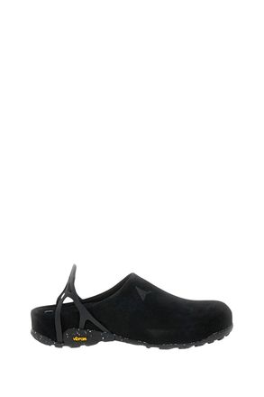Roa Black Fedaia Suede Clogs