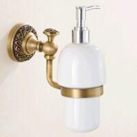 OEM Dispensador De Jab&oacute;n Antiguo, Dispensador De Lavavajillas L&iacute;quido Retro De Lat&oacute;n, Dispensador Con Bomba Y Botella De Cer&aacute;mica Para Montaje En Pared - 