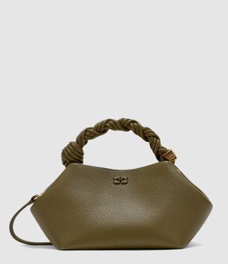 Ganni Sac Small Bou Grained Military Olive