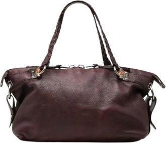 Gucci Pre-owned Leren Tote - Dames - Vintage Schoudertas - Bruin - ONE Size - Leer - Vintage