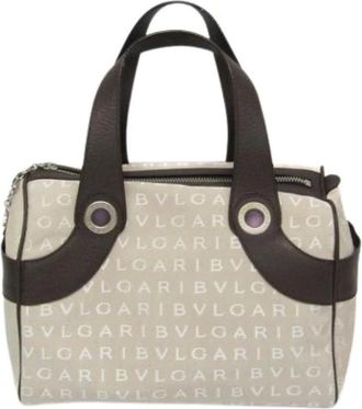 Bulgari Pre-owned Handbags, female, Beige, Size: ONE SIZE Pre-owned Canvas handbags