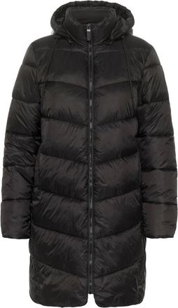 Kaffe Gewatteerde jas met capuchon en zakken - Dames - Parka Jassen - Zwart - S - Jassen